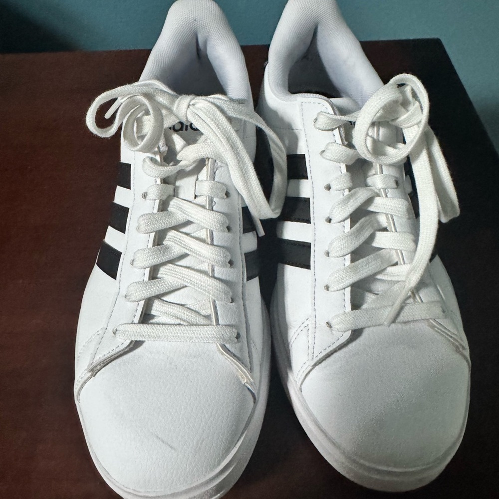 Adidas White and Black Superstar Sneakers